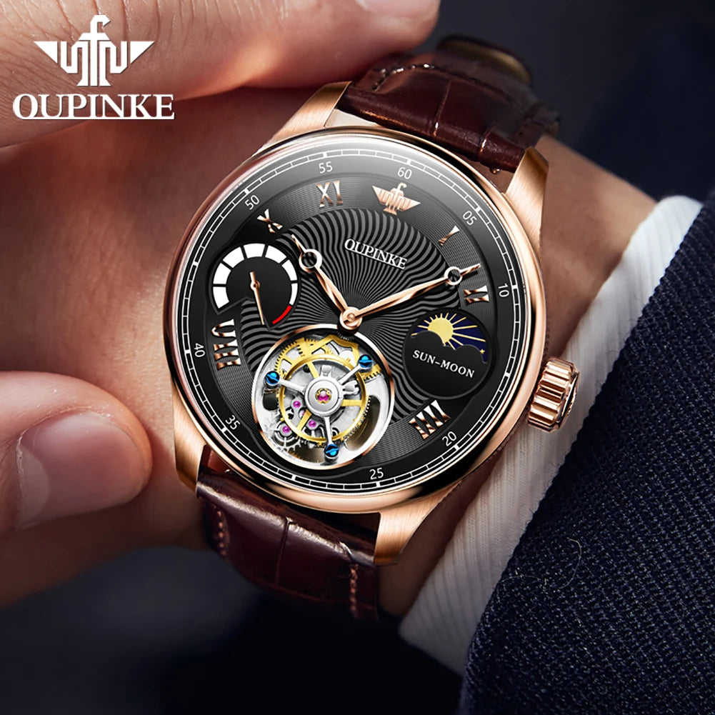 OUPINKE 8001 Tourbillon Mechanical Watch For Men.