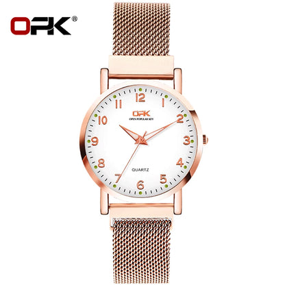 OPK Elegant Woman Watch Waterproof Fashion Quartz Ladies Wristwatches Luminous Luxury Classics Women&