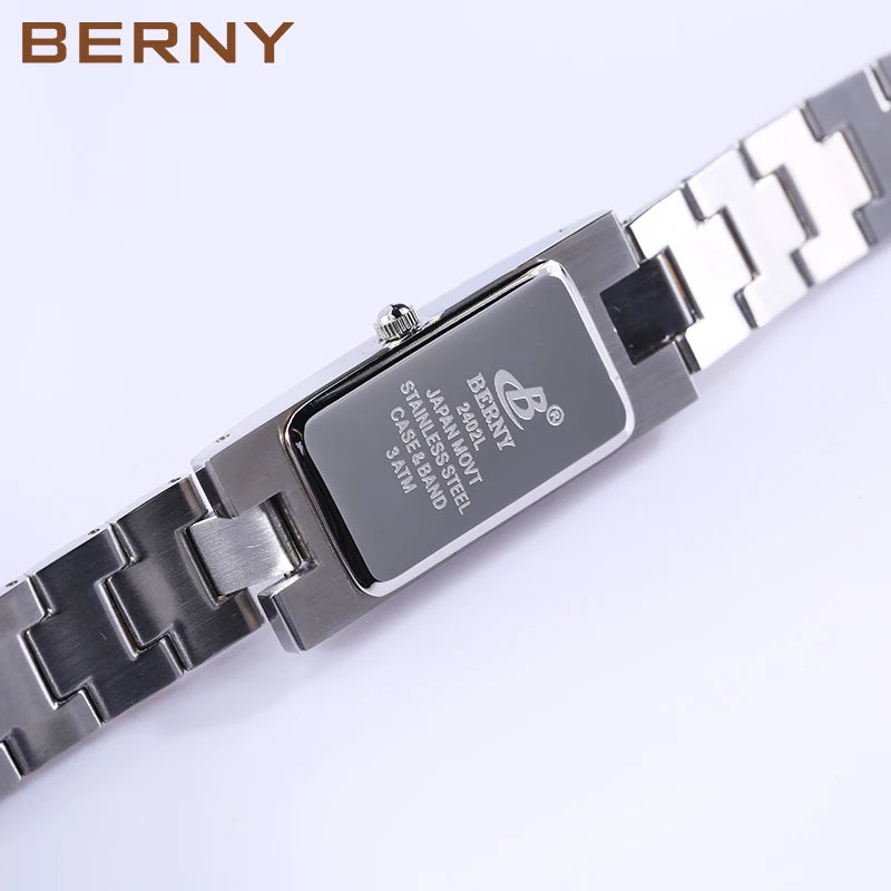 BERNY Woman Watch Quartz Square Dial.