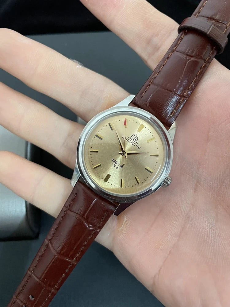 Vintage Shanghai Watch Men 37mm Hand Wind.