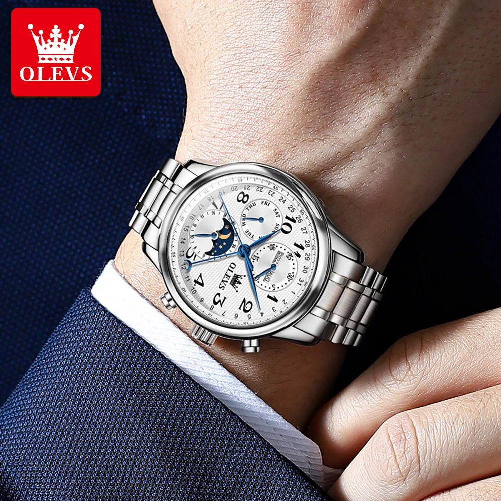 OLEVS Men's Watches Business Multifunctional Automatic Mechanical Watch.