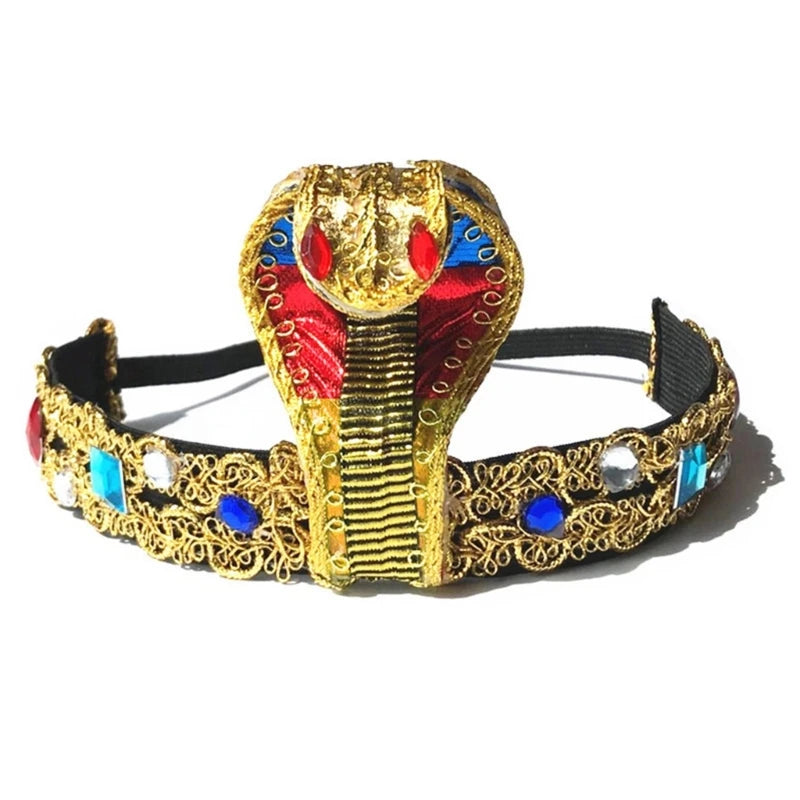 Cosplay Egyptian Headband Golden Color Snake