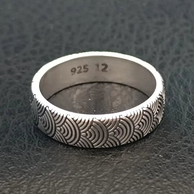 Silver Jewelry Beautiful Turning Wave Ring.