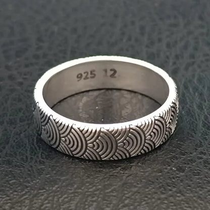 Silver Jewelry Beautiful Turning Wave Ring.