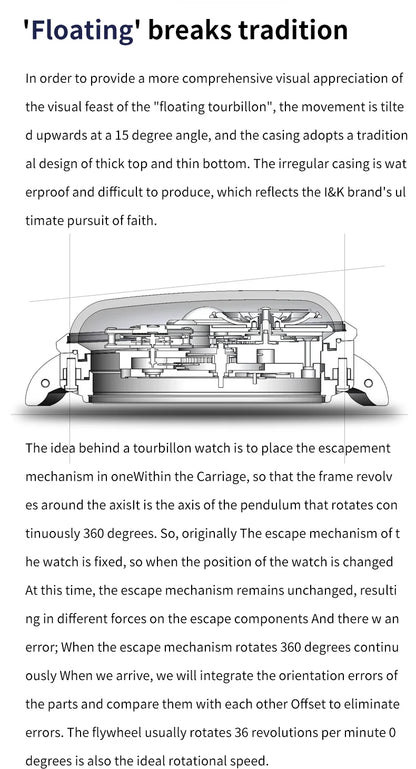 IDEAL KNIGHT 6805 Mechanical Watch for Men Automatic Movement Official Certification 100% Original High-end Man Hand Clock NEW