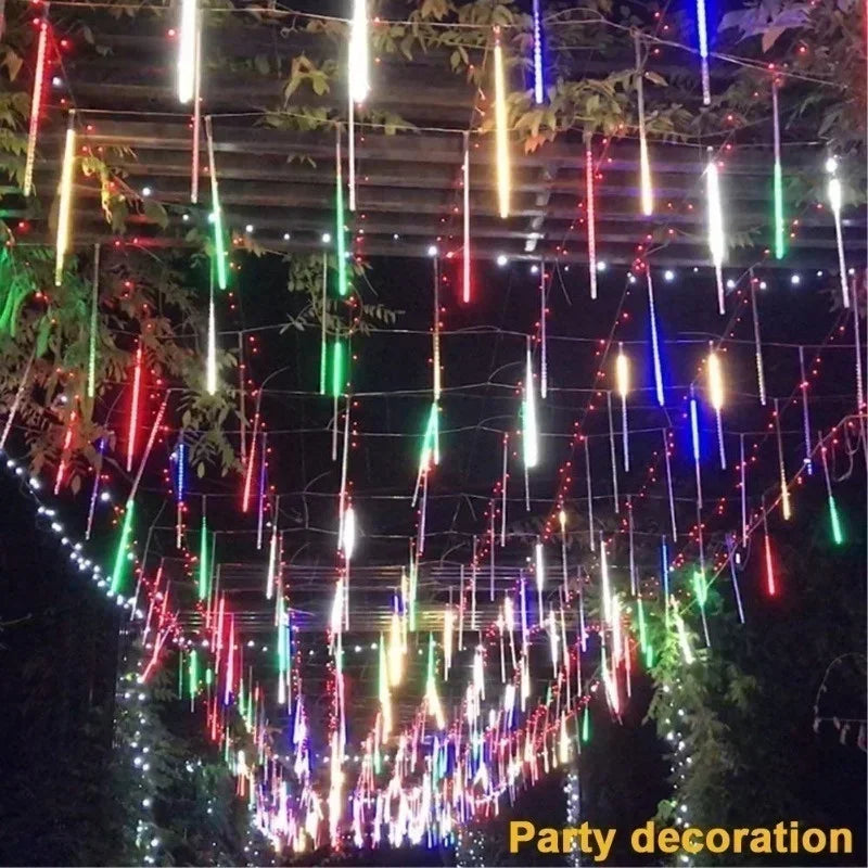 30cm /50cm Waterproof Meteor Shower Rain 8 Tube LED String Lights For Outdoor Holiday Christmas Decoration Tree EU/US/AU/UK Plug