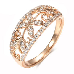 Gold Full Diamond Rings for Women Engagement Wedding.