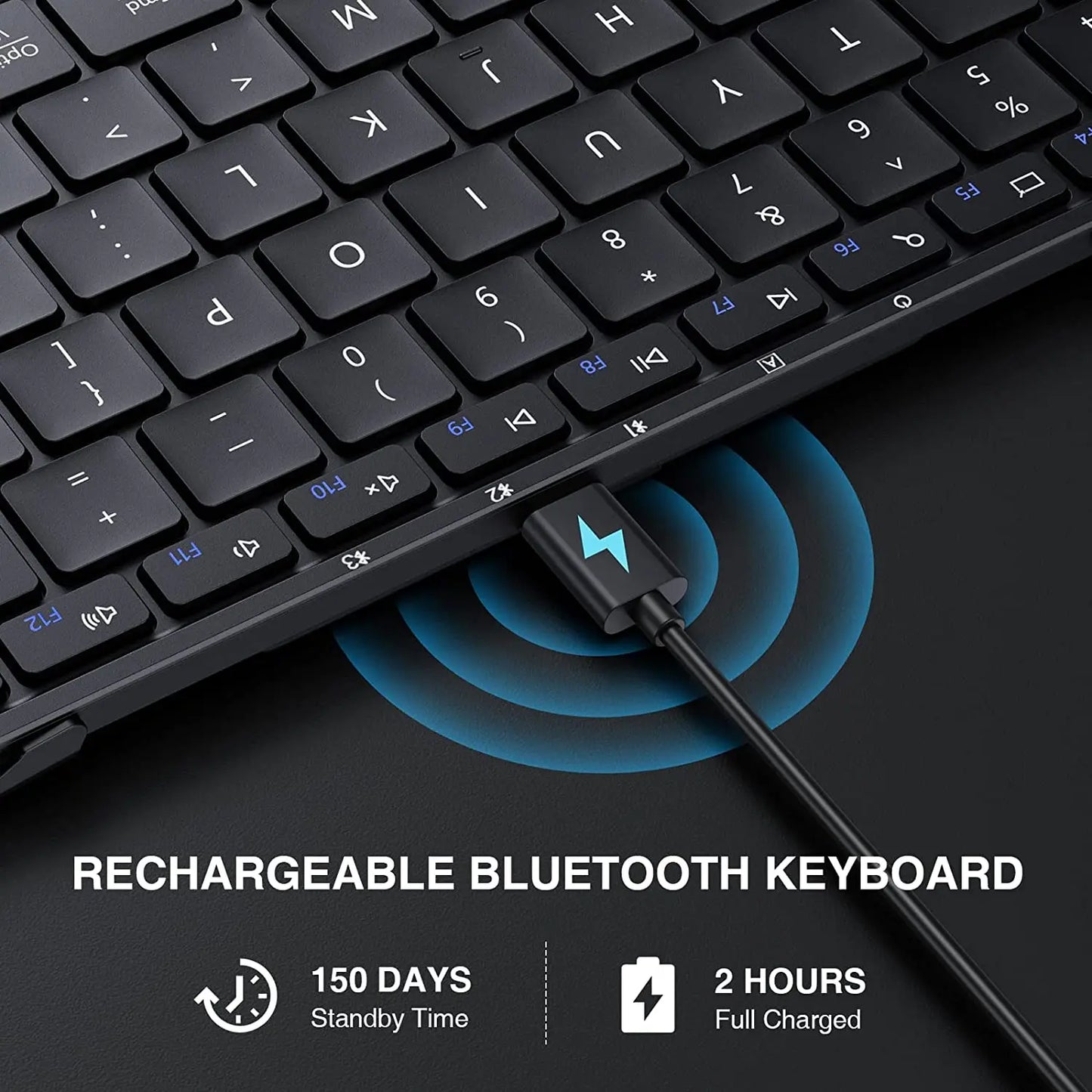 Folding Keyboards with Numeric Keypad Bluetooth Wireless.