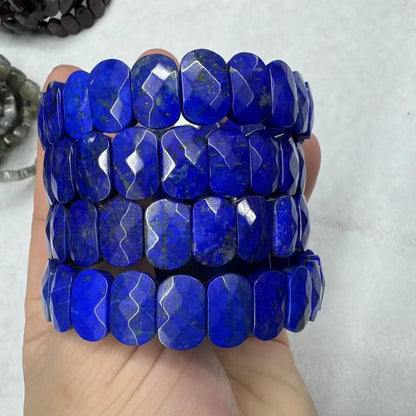 Grade Natural Lapis Stone Beads Bracelet.