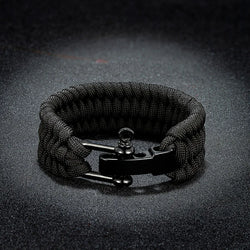 Fashion Outdoor Sport Climbing Rope Chain Bracelets for Men Parachute Cord Paracord Emergency Survival Bracelet Bangle Jewelry