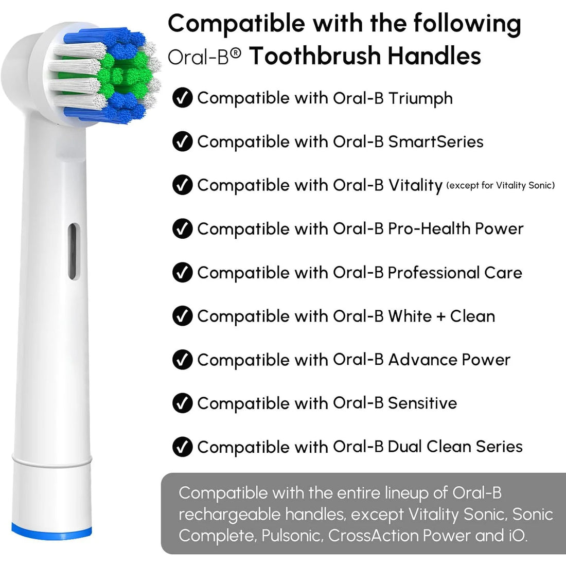 Replacement Brush Heads For Oral-B Toothbrush.