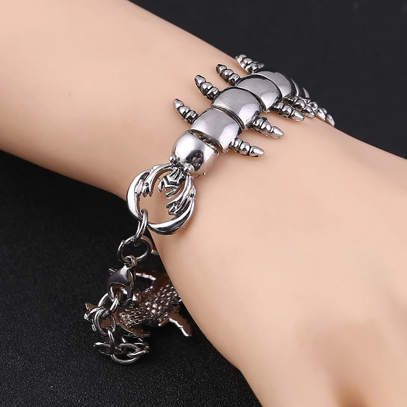 ZOSHI High Quality Dragon Vintage Punk Bracelet For Men Stainless Steel Fashion Jewelry Hippop Street Culture BraceLets Bangles