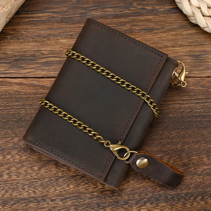 Cowhide Short Wallet Luxury Brand Men.