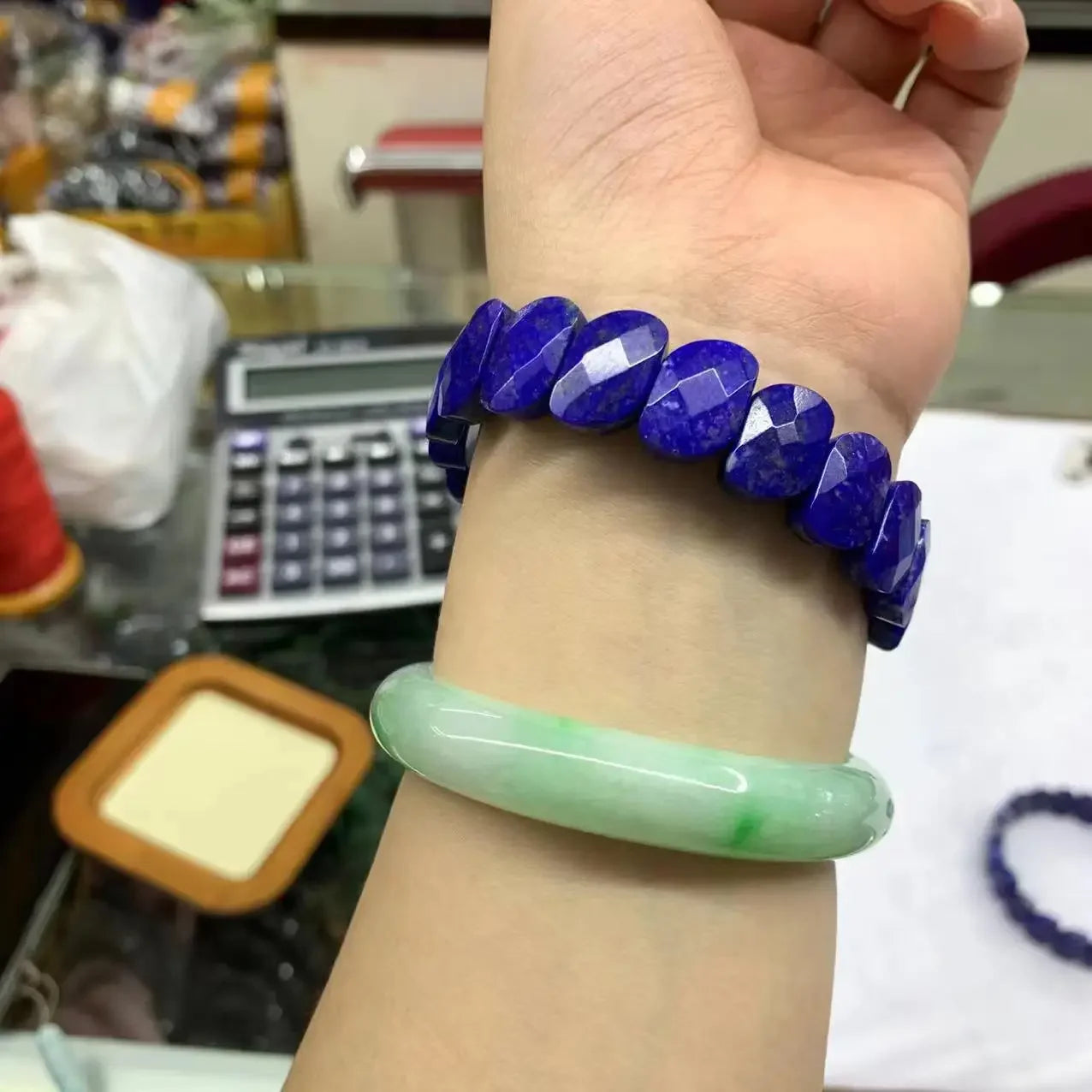 Lapis Lazuli Energy Bracelet Natural Gemstone.