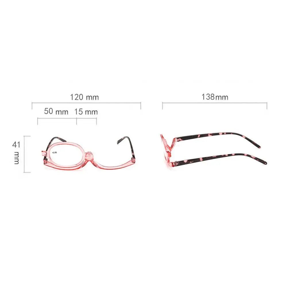 design rotating makeup reading glasses magnifying make