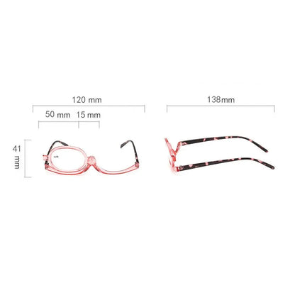 design rotating makeup reading glasses magnifying make