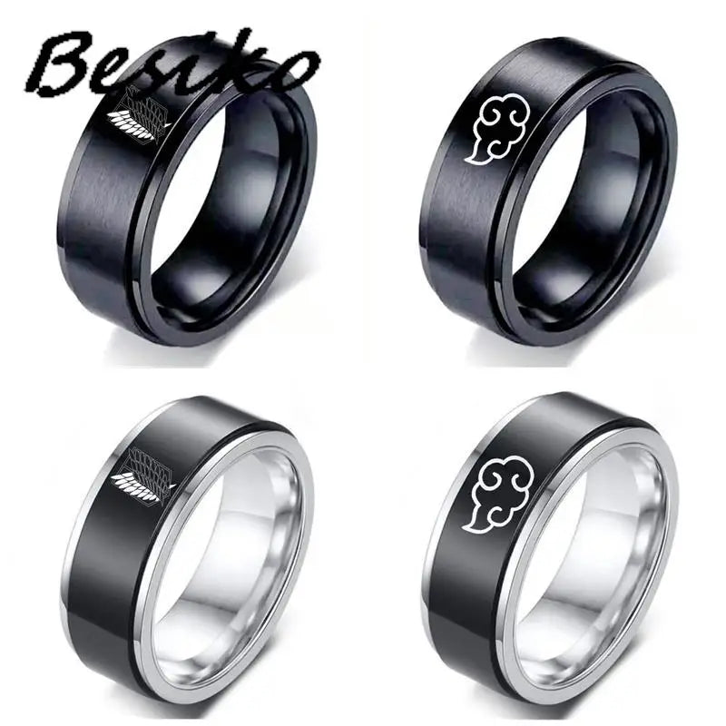 Japanese Cosplay Cloud Spin Stainless Ring