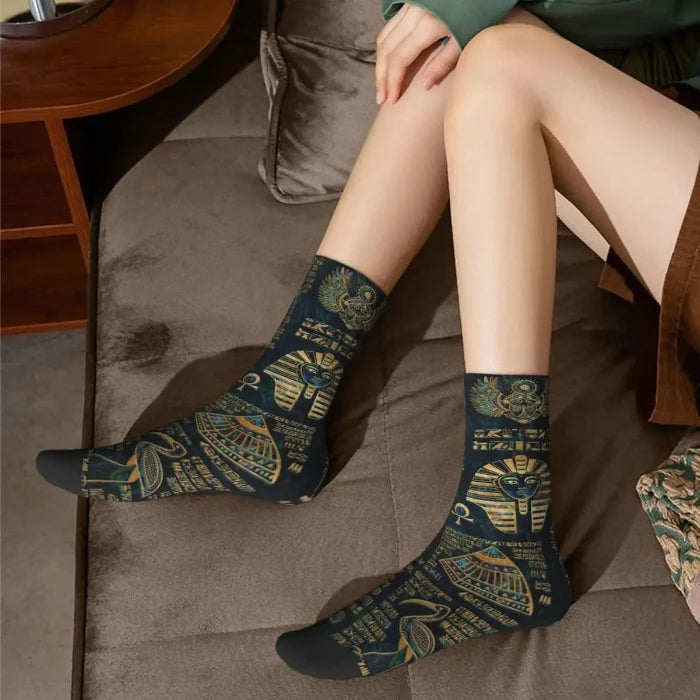 Egyptian Hieroglyphs And Deities Socks Men Women&