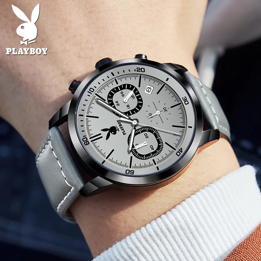 PLAYBOY Top Brand Fashion Watch for Men.