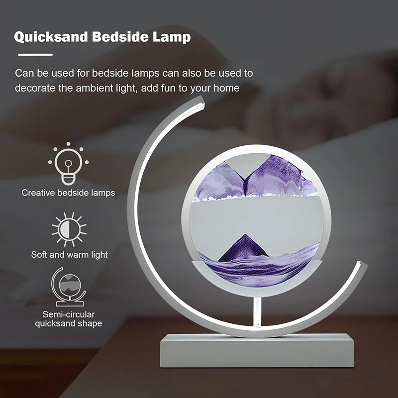 Dynamic Quick Sand Lamp Dimmable 3D LED Flowing Sand.