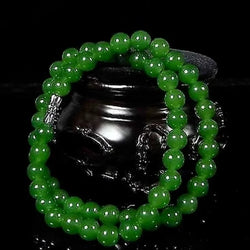 Genuine Natural Green Beads Necklace Chinese Jadeite Jewelry Fashion Charm Accessories Lucky Amulet Gifts for Women Her Men