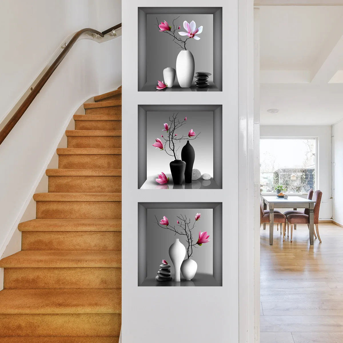 Wall Art Stickers Simulate 3D Three-dimensional Potted.