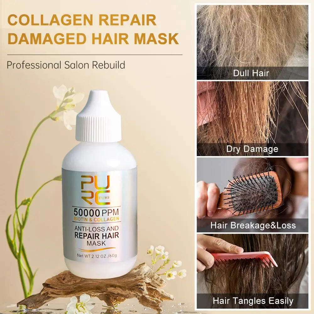 Collagen Hair Mask Biotin Hair Loss Treatment.