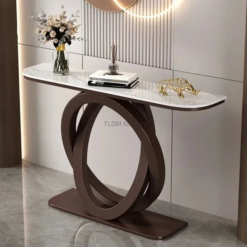 Luxurious Slate Console Table - Italian Semicircular.