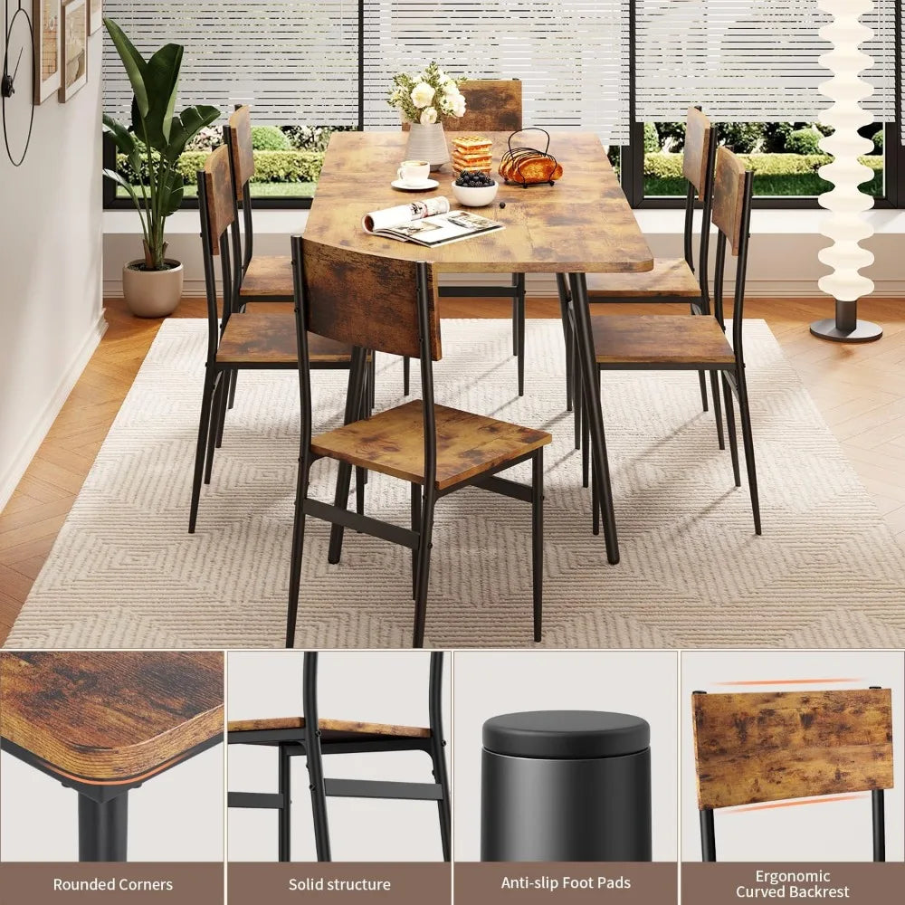 Extendable Dining Table Set: Stylish Dining.