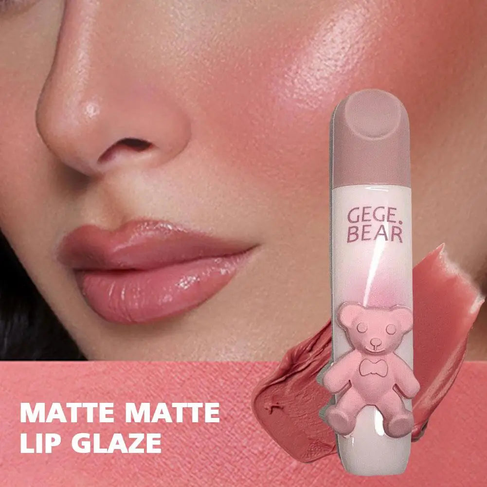 Little Bear Matte Lipstick Double Head Lip Coat.