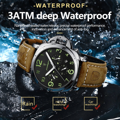 POEDAGAR Luxury Sports Watch for Man Waterproof.