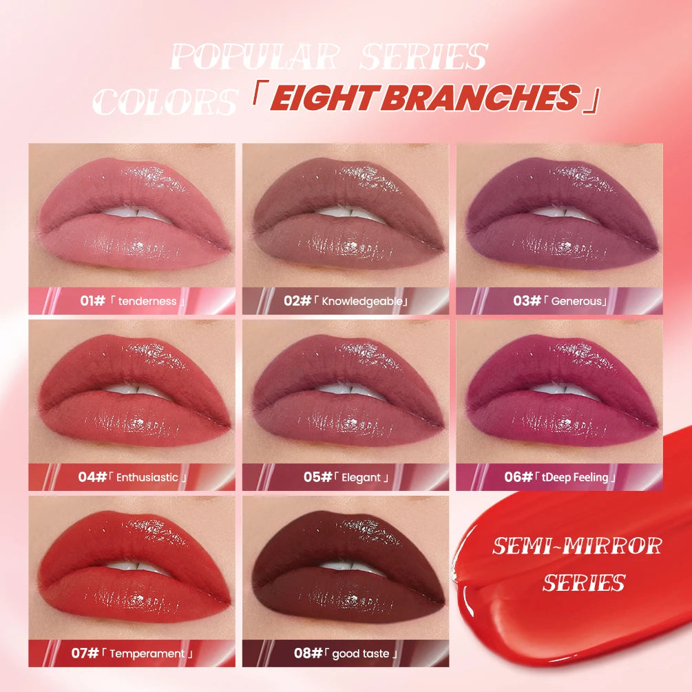 Waterproof Lip Gloss Mirror Lipgloss Glaze Moisturizing.