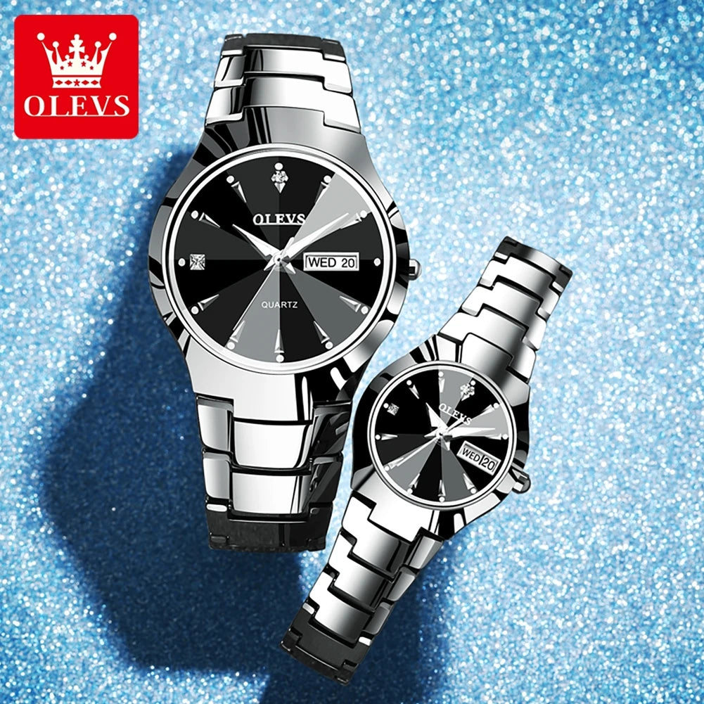 OLEVS New Fashion Lovers Watches for Men Women Luxury .