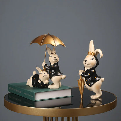 Light Luxury Cute Rabbit Sculpture.