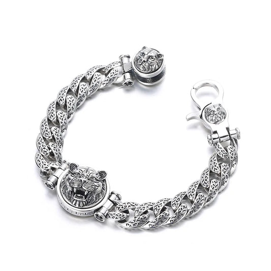 Silver Jewelry Bracelets Original Design Tiger.