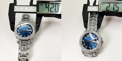 New Luxury Diamond Men Watch Iced Out Stainless.