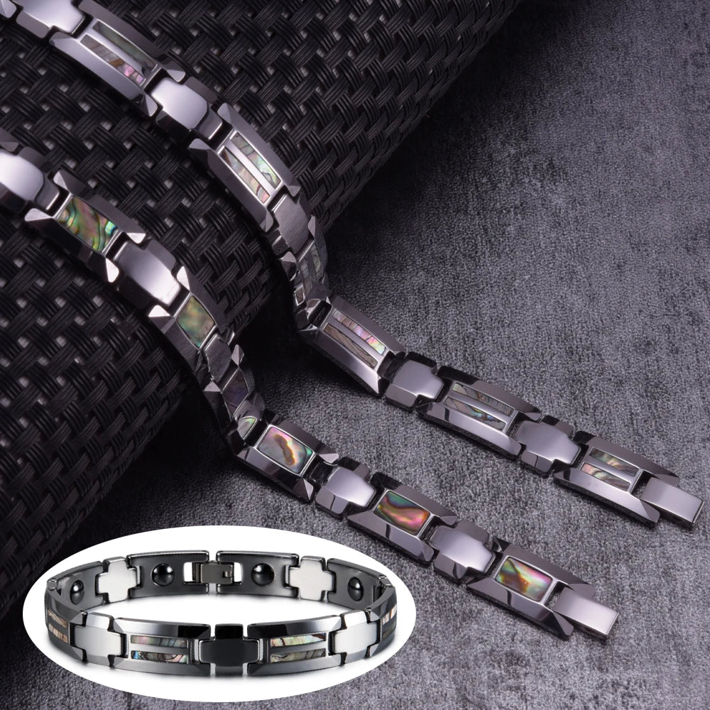 Tungsten Magnetic Bracelet Men Anti-scratch.