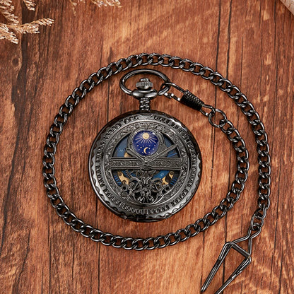 Hand-Wind Mechanical Pocket Watch.