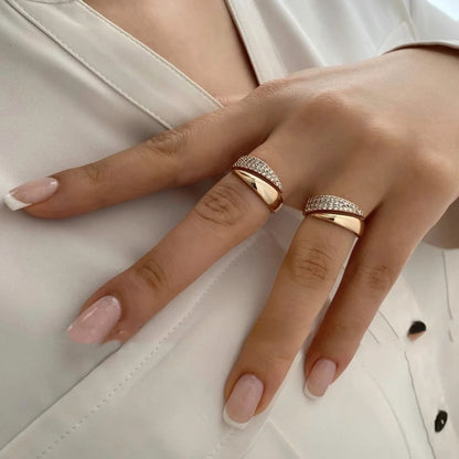 18K Gold Plated Sun Rings for Women.