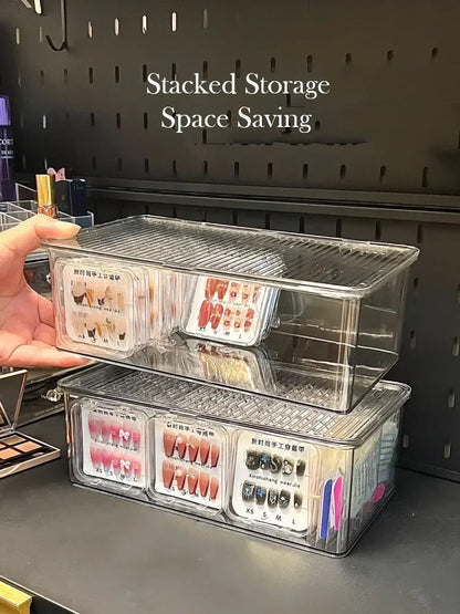 Acrylic Press-On Nail Organizer Lid-Transparent.