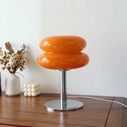 Macaron glass table lamp tri-color lamp.