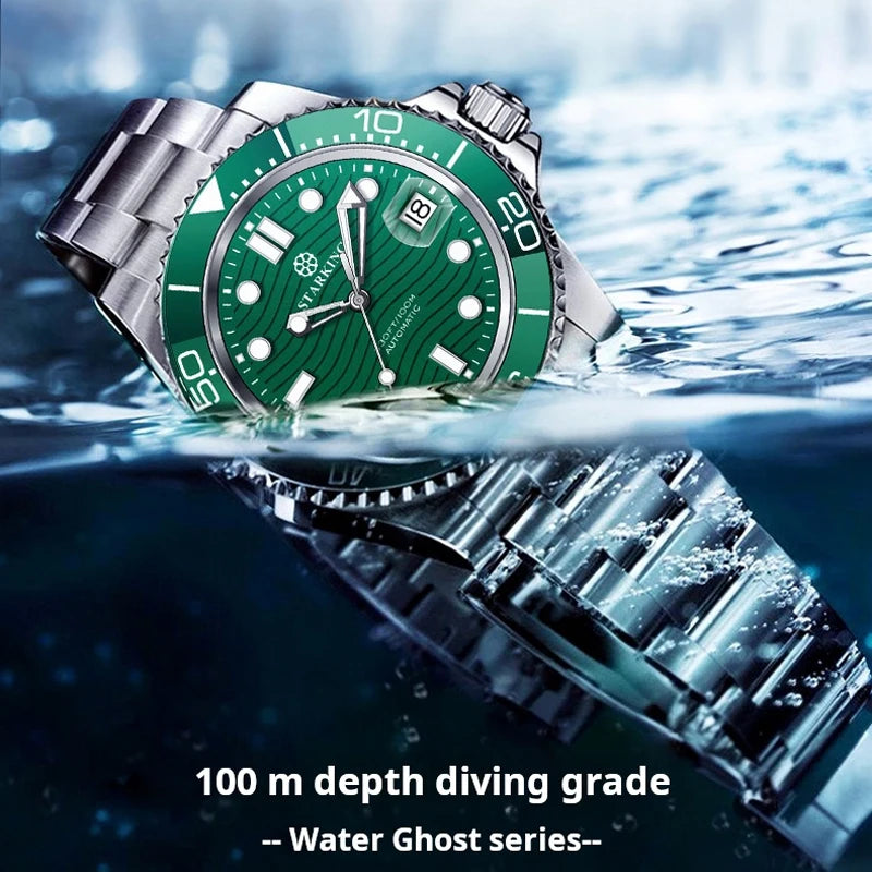 STARKING Brand 100M Diving Sports Mechanical Watch for Men.