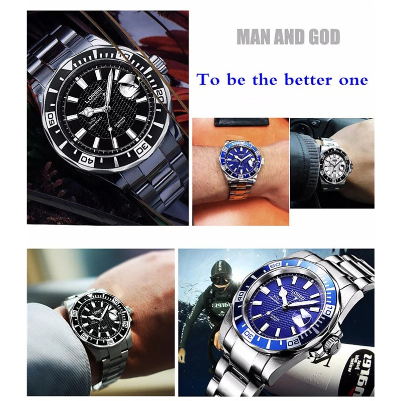 LOREO Mens Fashion Luxury Automatic Watch.