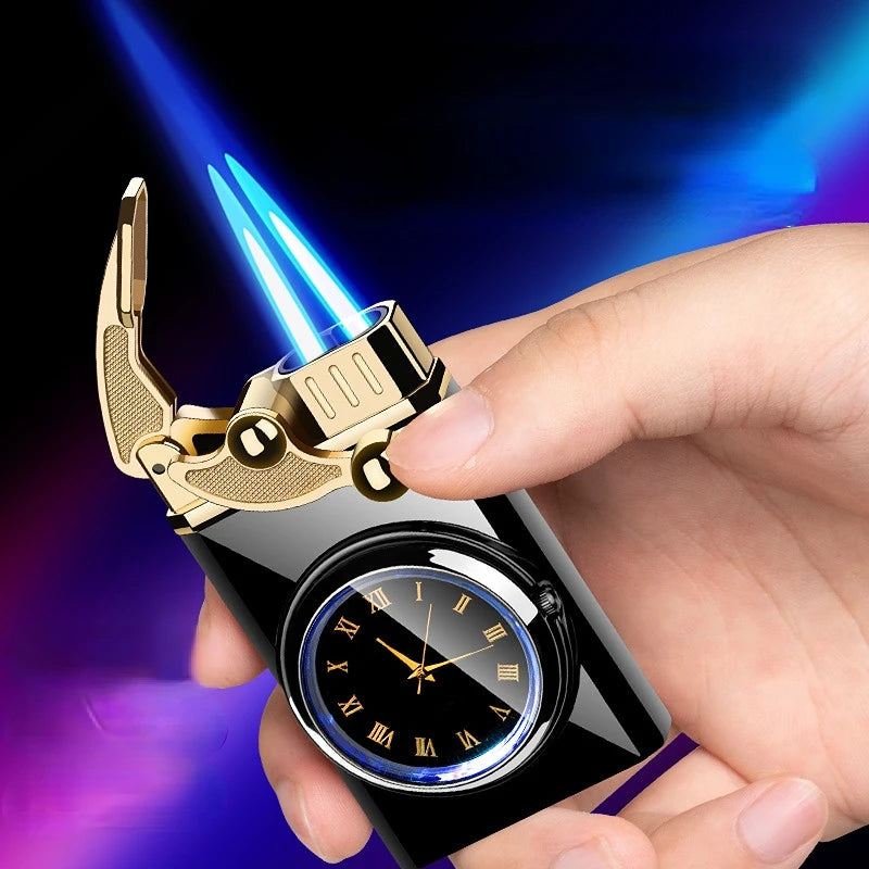 Watch Creative Rocker Double Windproof Lighter.