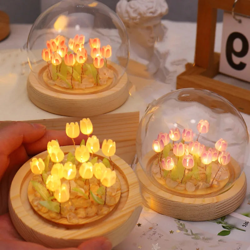 Artificial Tulip Flower Night Light Ornaments.