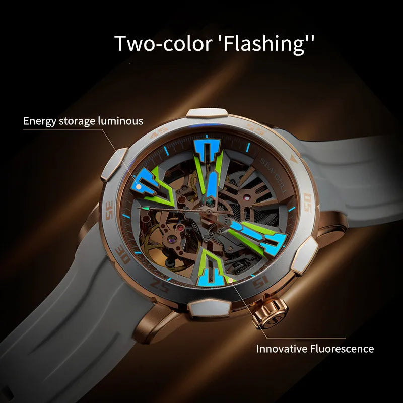 2022 Seagull Men's Skeleton Luminous Watch.