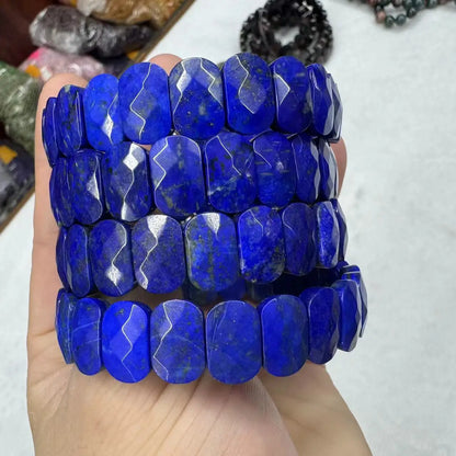 Grade Natural Lapis Stone Beads Bracelet.