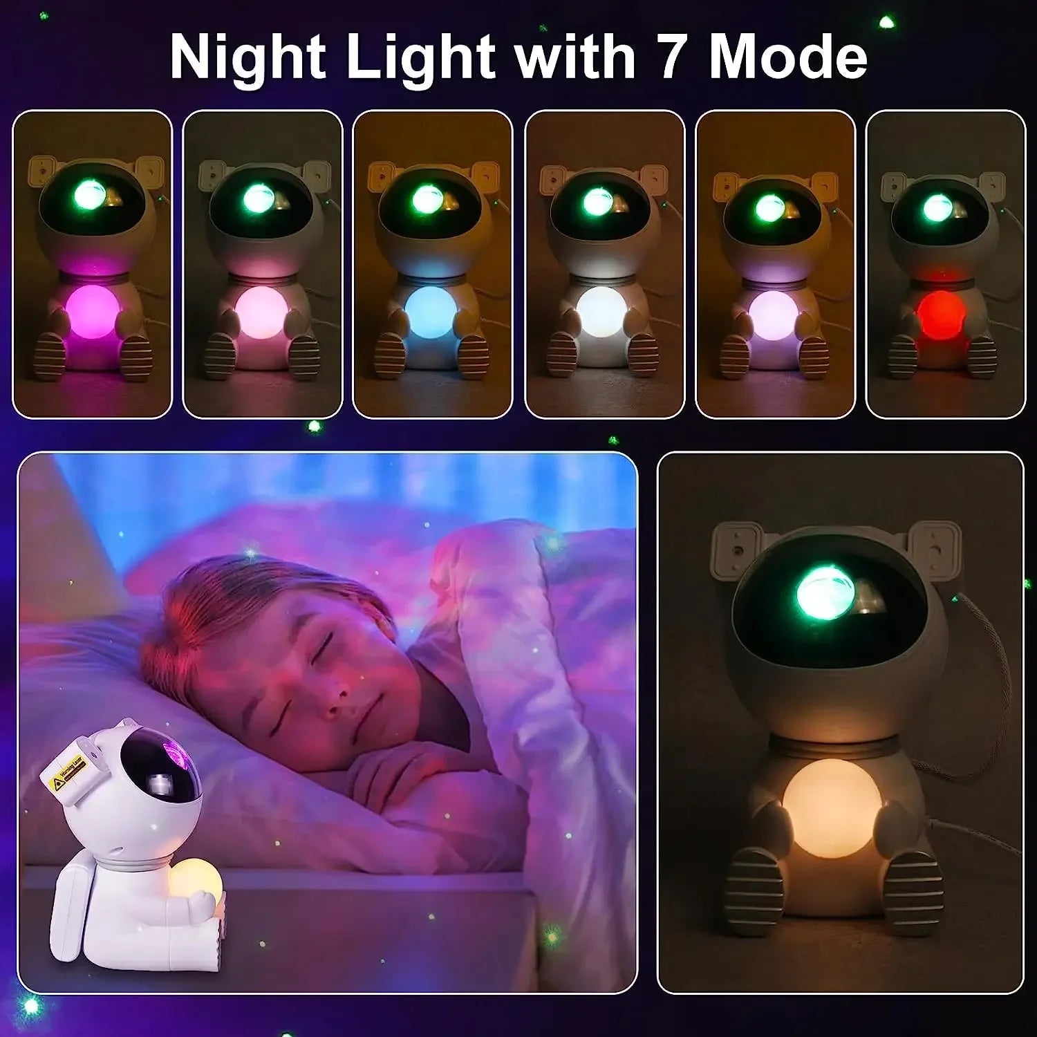 Transform Your Space with the Astronaut Star Galaxy Projector Lamp