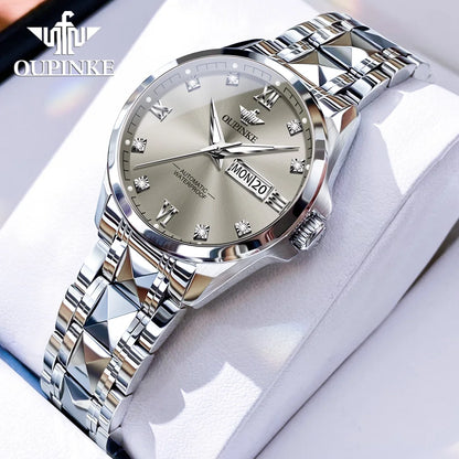 OUPINKE 3262 Couple Watches for Men Women Dual Calendar Display Waterproof Lover Wristwatch Luxury Brand Original Couple Watch