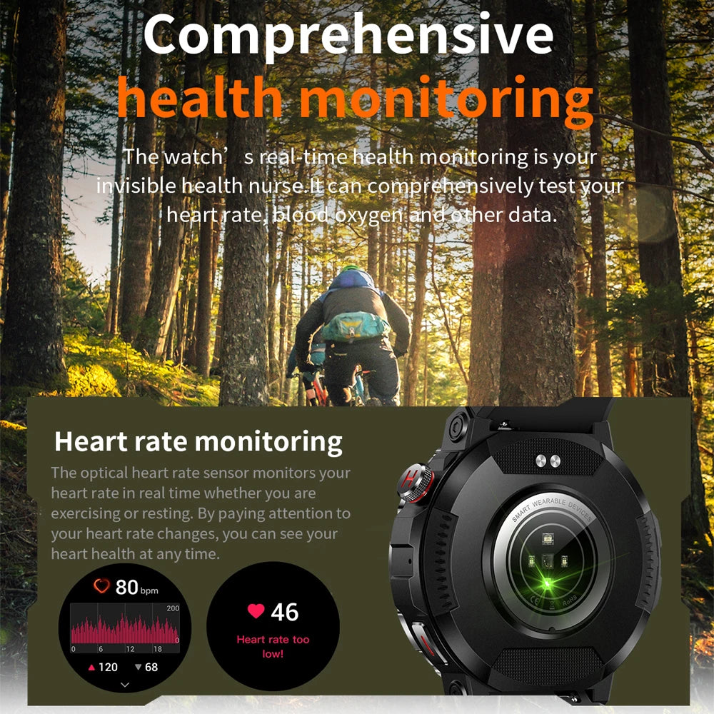 Sports Smartwatch Men Health Monitor GPS.